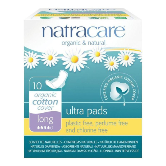 NATRACARE menstrual pads ultra long with wings 10 pcs