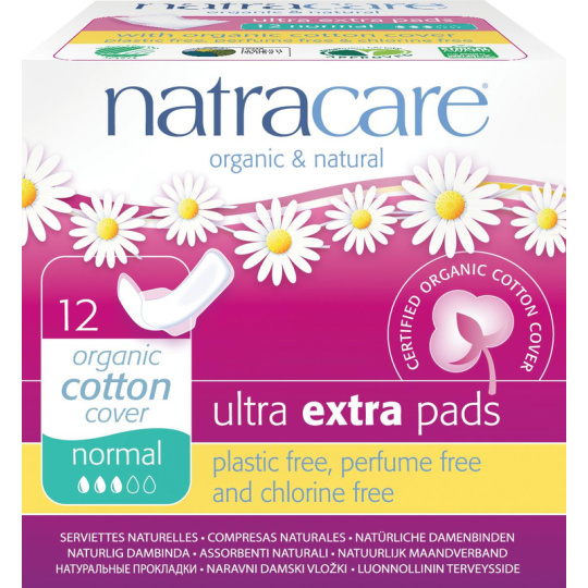 NATRACARE menstrual pads ultra extra regular with wings 12 pcs