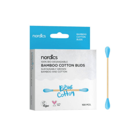 NORDICS bamboo cotton buds blue