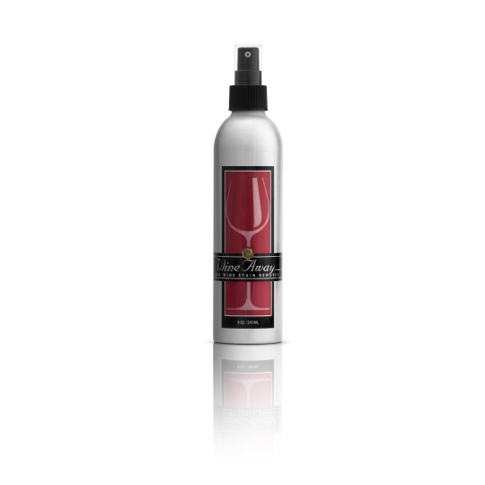 WINE AWAY Stain remover in a bottle made of brushed aluminium 240 ml