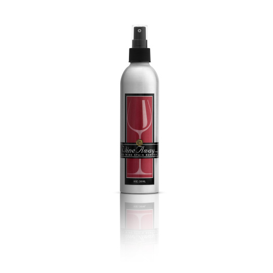 WINE AWAY Stain Remover in Brushed Aluminum Bottle 240 ml