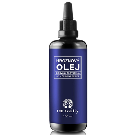 RENOVALITY Hroznový olej  za studena lisovaný ze semen 100 ml expirace 28.1.2024