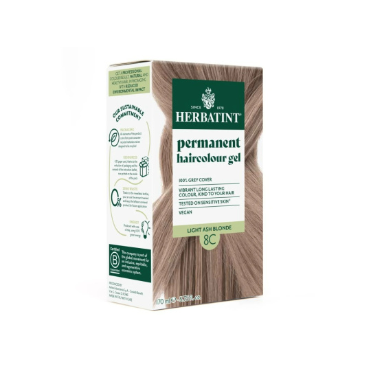 Herbatint Permanent Hair Color Light Ash Blonde 8C