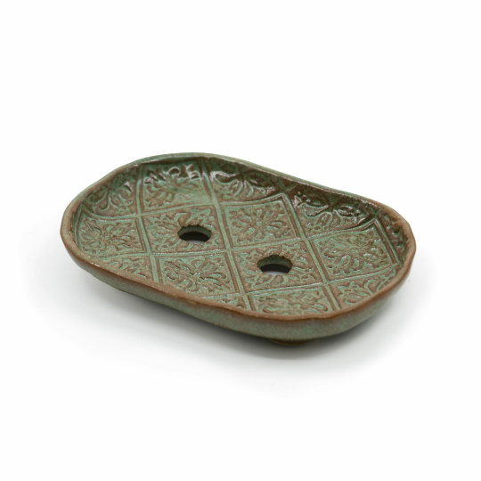 Musk Soap Dish Tulip Green 1 pc