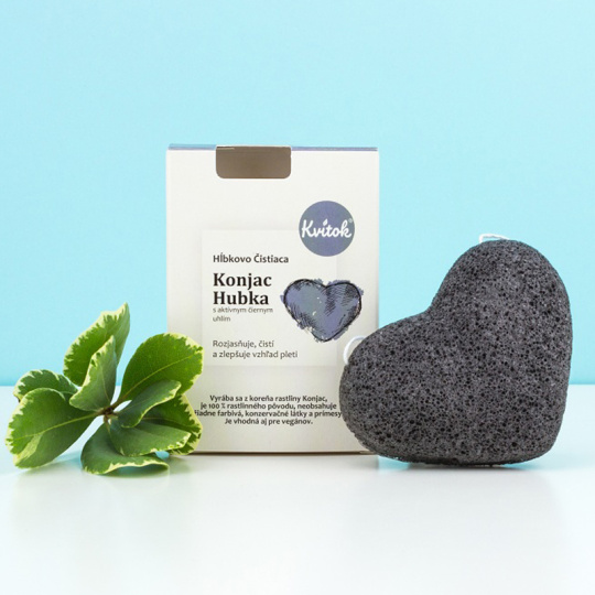 KVITOK Konjac sponge with black charcoal