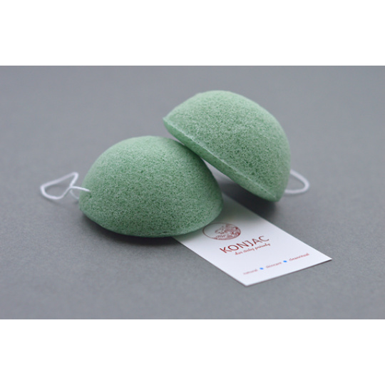 KONJAC sponge with green tea extract 1 pc