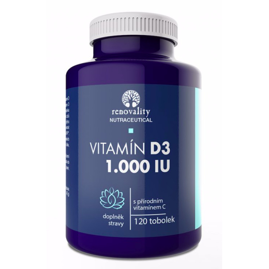 RENOVALITY Vitamin D3 1.000 IU enriched with natural vitamin C 120 pcs