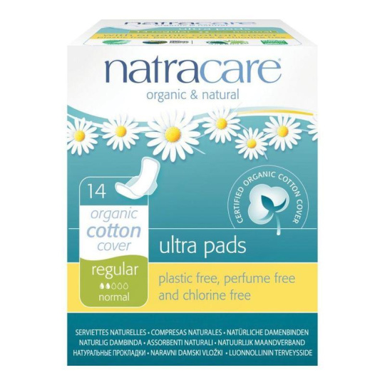NATRACARE menstrual pads ultra regular with wings 14 pcs