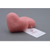 KONJAC sponge with French pink clay heart 1 pc