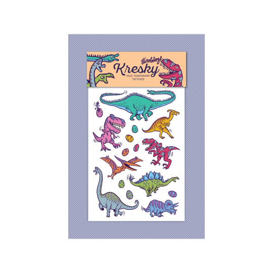 KRESKY temporary tattoo dinosaurs