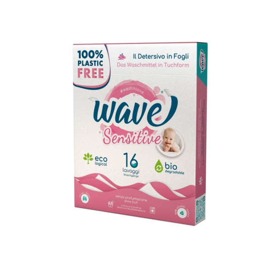 WAVE laundry strips sensitive fragrance-free 16 washes