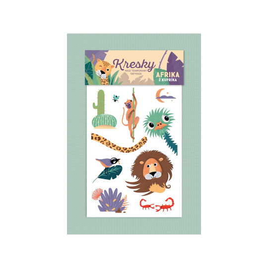 KRESKY temporary tattoo Africa from suitcase 1 piece