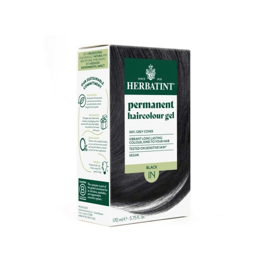 Herbatint Permanent Hair Color Black 1N