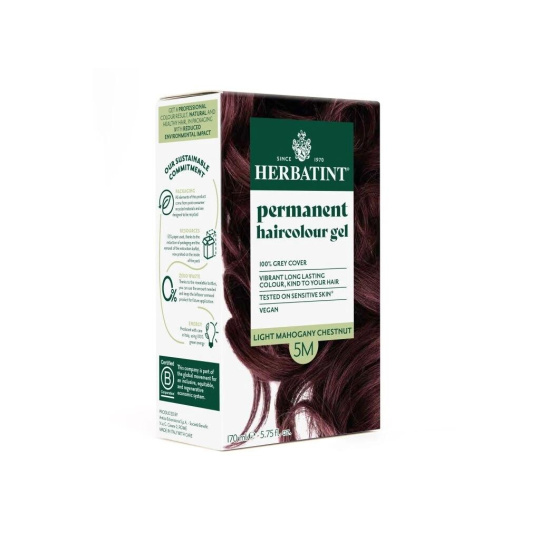 Herbatint Permanent Hair Color Light Mahogany Chestnut 5M