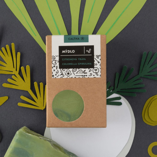 CALTHA Solid soap Lemongrass, Chlorella and spirulina 100 g