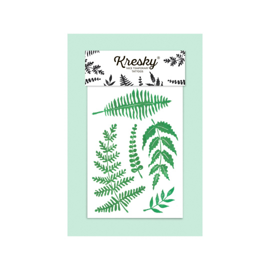 KRESKY temporary fern tattoo 1 pc