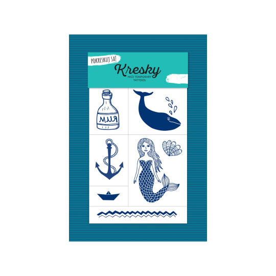 KRESKY temporary tattoo navy 1 piece