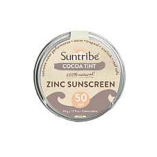 Suntribe Organic Mineral Face & Sport Zinc Sunscreen SPF 50 Cocoa Tint 45 g