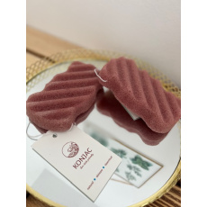 KONJAC sponge with French red clay for the body 1 pc