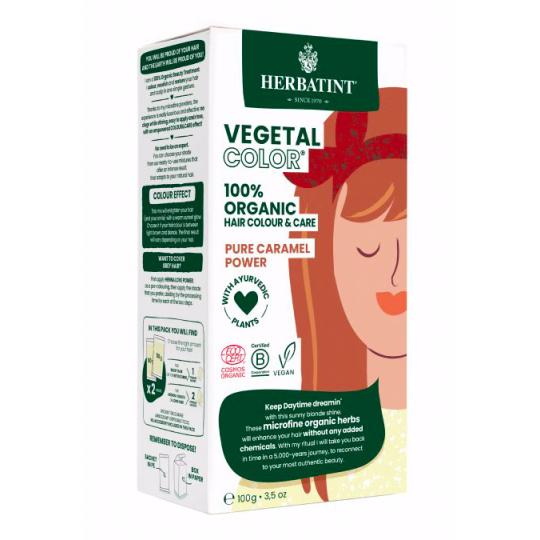 Herbatint Vegetal Colour Bio Plant-Based Hair Dye Pure Caramel Power 50 g