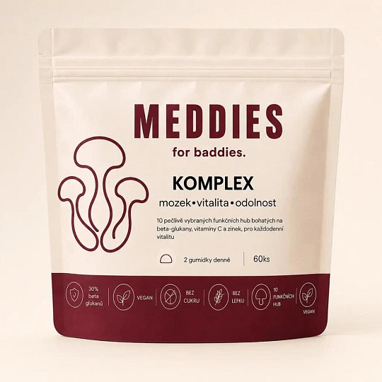 Yage Meddies complex extract of functional mushrooms Brain - vitality - resilience 60 pcs Yage Meddies complex extract of functional mushrooms Brain - vitality - resilience 60 pcs