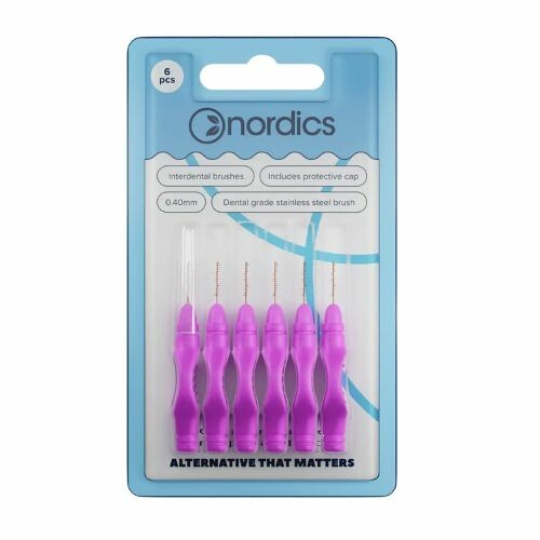 Nordics Interdental Brushes Round 0.4 mm 6 pcs