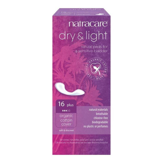 NATRACARE incontinence pads plus 16 pcs after expiry date 19.5.2023
