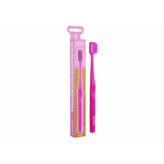 NORDICS Recyclable bioplastic toothbrush SOFT 6580 purple 1 pc