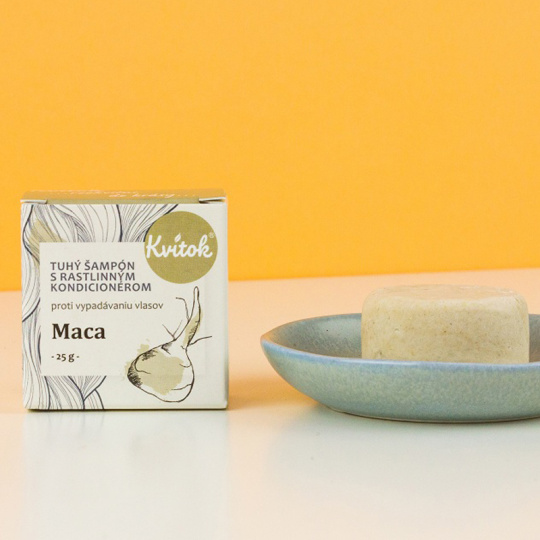 KVITOK Solid shampoo with conditioner against hair loss  Maca 25 g