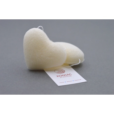 KONJAC sponge white heart 1 pc