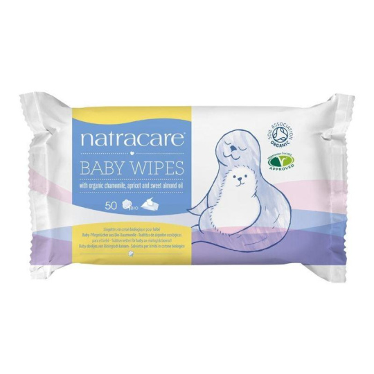 Natracare Baby Wipes from Organic Cotton 50 pcs