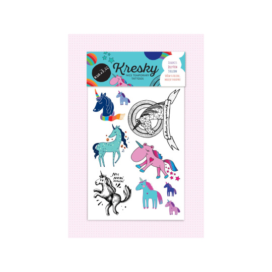 KRESKY temporary tattoo unicorns