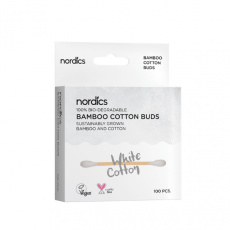NORDICS bamboo cotton buds white 100 pcs NORDICS bamboo cotton buds white 100 pcs