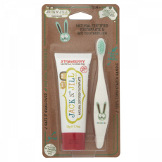 Jack N' Jill Natural Toothpaste Strawberry 50g and Children's Toothbrush Bunny after expiration date 10.1.2025 Jack N' Jill Natural Toothpaste Strawberry 50g and Children's Toothbrush Bunny after expiration date 10.1.2025
