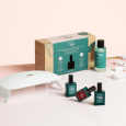 Manucurist Green Flash gel set with UV lamp Dark pansy