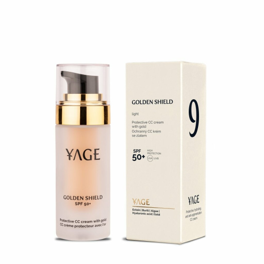 Yage No. 9 Golden Shield CC cream with gold and SPF 50+ shade light