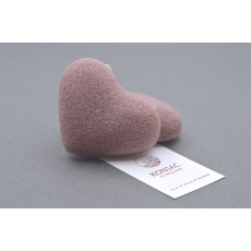 KONJAC sponge with French red clay heart