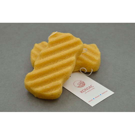 KONJAC sponge with turmeric extract for body 1 pc