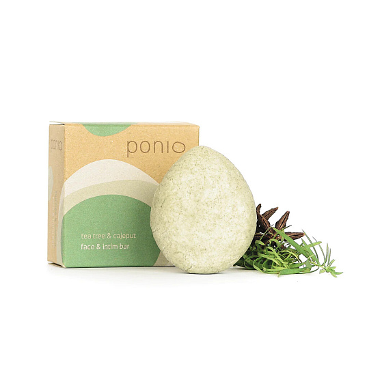 PONIO Cleansing product face and intimate bar Tea tree and cajeput 50 g expiration 16.11.2026