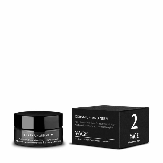 YAGE No. 2 Anti Blemish Detoxifying Powder and Mask For Acneic Skin Geranium and Neem 50 ml