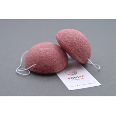 KONJAC sponge with French red clay 1 pc