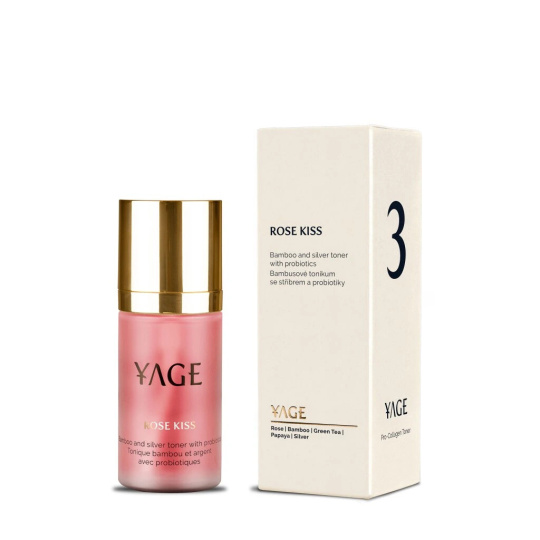 Yage No. 3 Bamboo and silver toner with probiotics Rose Kiss 50 ml 