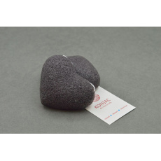 KONJAC sponge with activated bamboo charcoal heart 1 pc