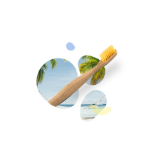 NORDICS Bamboo Toothbrush Yellow 1 pc