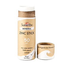 Suntribe Organic Mineral Zinc Sun Stick SPF 50 Original White 30 g
