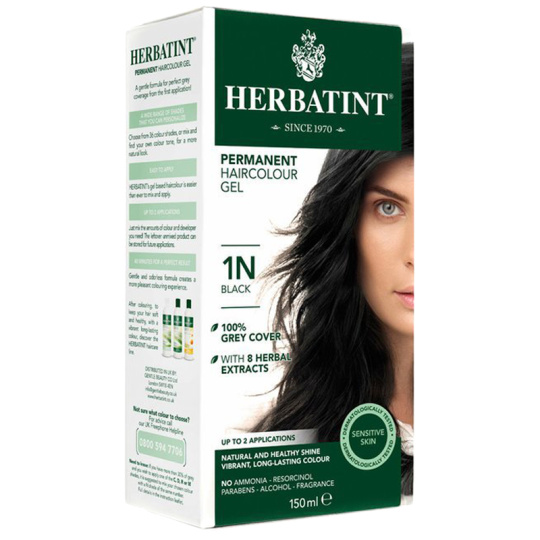 Herbatint Permanent Hair Color Black 1N