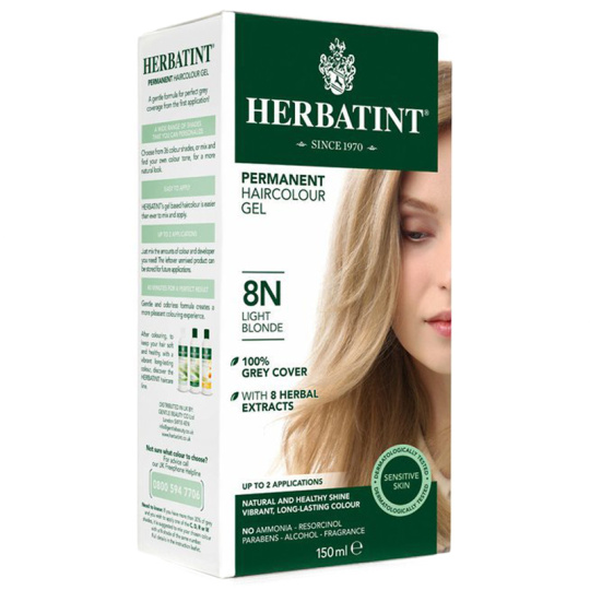 Herbatint Permanent Hair Color Light Blonde 8N